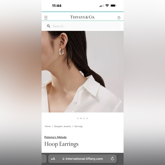 Tiffany Paloma Hoops Silver with dust bag, box and Tiffany bag - Picture 2 of 11